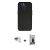 MARSİLYAN™- iPhone 13 Pro Max Kılıf Kozmos Yansıma Özel Seri - Siyah Bilvis Hayalet Cam Ekran Koruyucu + Pers Alüminyum Kamera Lens - GI