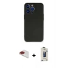 MARSİLYAN™- iPhone 13 Pro Max Kılıf Kozmos Yansıma Özel Seri - Siyah Bilvis Hayalet Cam Ekran Koruyucu + Pers Alüminyum Kamera Lens - KI