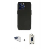 MARSİLYAN™- iPhone 13 Pro Max Kılıf Kozmos Yansıma Özel Seri - Siyah Bilvis Hayalet Cam Ekran Koruyucu + Pers Alüminyum Kamera Lens - LT