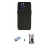 MARSİLYAN™- iPhone 13 Pro Max Kılıf Kozmos Yansıma Özel Seri - Siyah Bilvis Hayalet Cam Ekran Koruyucu + Mavi Shine Kamera Lens Koruma Cam