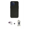 MARSİLYAN™- iPhone 13 Pro Max Kılıf Kozmos Yansıma Özel Seri - Siyah Bilvis Hayalet Cam Ekran Koruyucu + Pers Alüminyum Kamera Lens - GI