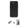 MARSİLYAN™- iPhone 13 Pro Max Kılıf Kozmos Yansıma Özel Seri - Siyah Bilvis Hayalet Cam Ekran Koruyucu + Shine Kamera Lens Koruma Cam - PE
