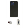 MARSİLYAN™- iPhone 13 Pro Max Kılıf Kozmos Yansıma Özel Seri - Siyah Bilvis Hayalet Cam Ekran Koruyucu + Rainbow Kamera Lens Koruma Cam - KI