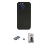 MARSİLYAN™- iPhone 13 Pro Max Kılıf Kozmos Yansıma Özel Seri - Siyah Bilvis Hayalet Cam Ekran Koruyucu + Renkli Kamera Lens Koruma Cam - TU