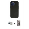 MARSİLYAN™- iPhone 13 Pro Max Kılıf Kozmos Yansıma Özel Seri - Siyah Bilvis Hayalet Cam Ekran Koruyucu + Rainbow Kamera Lens Koruma Cam - MI