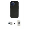 MARSİLYAN™- iPhone 13 Pro Max Kılıf Kozmos Yansıma Özel Seri - Siyah Bilvis Hayalet Cam Ekran Koruyucu + Rainbow Kamera Lens Koruma Cam - MI