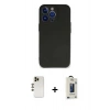 MARSİLYAN™- iPhone 13 Pro Max Kılıf Kozmos Yansıma Özel Seri - Siyah Bilvis Hayalet Cam Ekran Koruyucu + Shine Kamera Lens - GD