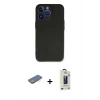 MARSİLYAN™- iPhone 13 Pro Max Kılıf Kozmos Yansıma Özel Seri - Siyah Bilvis Hayalet Cam Ekran Koruyucu + Yeşil Renkli Kamera Lens Koruma Cam