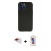 MARSİLYAN™- iPhone 13 Pro Max Kılıf Kozmos Yansıma Özel Seri - Siyah Joko 5D Cam + Pers Alüminyum Kamera Lens - KI
