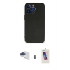 MARSİLYAN™- iPhone 13 Pro Max Kılıf Kozmos Yansıma Özel Seri - Siyah Joko 5D Cam + Pers Alüminyum Kamera Lens - LT