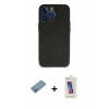 MARSİLYAN™- iPhone 13 Pro Max Kılıf Kozmos Yansıma Özel Seri - Siyah Joko 5D Cam + Shine Kamera Lens Koruma Cam - GI