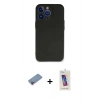 MARSİLYAN™- iPhone 13 Pro Max Kılıf Kozmos Yansıma Özel Seri - Siyah Joko 5D Cam + Shine Kamera Lens Koruma Cam - PE