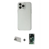 MARSİLYAN™- iPhone 13 Pro Max Kılıf Kutup Doku Koleksiyonu - Şeffaf 360 Full Body Arka Koruyucu + Rainbow Kamera Lens Koruma Cam - BZ