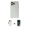 MARSİLYAN™- iPhone 13 Pro Max Kılıf Kutup Doku Koleksiyonu - Şeffaf 360 Full Body Arka Koruyucu + Shine Kamera Lens - GD