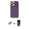 MARSİLYAN™- iPhone 13 Pro Max Kılıf Kutup Doku Koleksiyonu - Şeffaf 360 Full Body Arka Koruyucu + Shine Kamera Lens Koruma Cam - PE