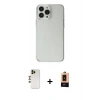 MARSİLYAN™- iPhone 13 Pro Max Kılıf Kutup Doku Koleksiyonu - Şeffaf Maxco Cam Ekran Koruyucu + Shine Kamera Lens - GD