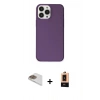 MARSİLYAN™- iPhone 13 Pro Max Kılıf Kutup Doku Koleksiyonu - Şeffaf Maxco Cam Ekran Koruyucu + Pers Alüminyum Kamera Lens - GD