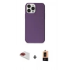 MARSİLYAN™- iPhone 13 Pro Max Kılıf Kutup Doku Koleksiyonu - Şeffaf Maxco Cam Ekran Koruyucu + Pers Alüminyum Kamera Lens - KI