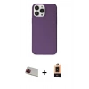 MARSİLYAN™- iPhone 13 Pro Max Kılıf Kutup Doku Koleksiyonu - Şeffaf Maxco Cam Ekran Koruyucu + Rainbow Kamera Lens Koruma Cam - KI