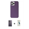 MARSİLYAN™- iPhone 13 Pro Max Kılıf Kutup Doku Koleksiyonu - Şeffaf Pasifik Cam Ekran Koruyucu + Neon Fosforlu Kamera Lens - BZ