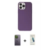 MARSİLYAN™- iPhone 13 Pro Max Kılıf Kutup Doku Koleksiyonu - Şeffaf Pasifik Cam Ekran Koruyucu + Neon Fosforlu Kamera Lens - YL