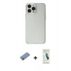 MARSİLYAN™- iPhone 13 Pro Max Kılıf Kutup Doku Koleksiyonu - Şeffaf Pasifik Cam Ekran Koruyucu + Pembe Shine Kamera Lens Koruma Cam