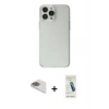 MARSİLYAN™- iPhone 13 Pro Max Kılıf Kutup Doku Koleksiyonu - Şeffaf Pasifik Cam Ekran Koruyucu + Pers Alüminyum Kamera Lens - GD