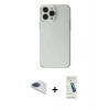 MARSİLYAN™- iPhone 13 Pro Max Kılıf Kutup Doku Koleksiyonu - Şeffaf Pasifik Cam Ekran Koruyucu + Pers Alüminyum Kamera Lens - LT