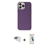 MARSİLYAN™- iPhone 13 Pro Max Kılıf Kutup Doku Koleksiyonu - Şeffaf Pasifik Cam Ekran Koruyucu + Pers Alüminyum Kamera Lens - GI
