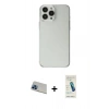 MARSİLYAN™- iPhone 13 Pro Max Kılıf Kutup Doku Koleksiyonu - Şeffaf Pasifik Cam Ekran Koruyucu + Rainbow Kamera Lens Koruma Cam - MI