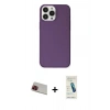 MARSİLYAN™- iPhone 13 Pro Max Kılıf Kutup Doku Koleksiyonu - Şeffaf Pasifik Cam Ekran Koruyucu + Rainbow Kamera Lens Koruma Cam - KI