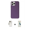 MARSİLYAN™- iPhone 13 Pro Max Kılıf Kutup Doku Koleksiyonu - Şeffaf Pasifik Cam Ekran Koruyucu + Shine Kamera Lens - GD