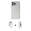 MARSİLYAN™- iPhone 13 Pro Max Kılıf Kutup Doku Koleksiyonu - Şeffaf Pasifik Cam Ekran Koruyucu + Shine Kamera Lens - GD