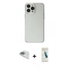 MARSİLYAN™- iPhone 13 Pro Max Kılıf Kutup Doku Koleksiyonu - Şeffaf Pasifik Cam Ekran Koruyucu + Pers Alüminyum Kamera Lens - SABE