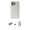 MARSİLYAN™- iPhone 13 Pro Max Kılıf Kutup Doku Koleksiyonu - Şeffaf Pasifik Cam Ekran Koruyucu + Yeşil Renkli Kamera Lens Koruma Cam