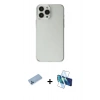 MARSİLYAN™- iPhone 13 Pro Max Kılıf Kutup Doku Koleksiyonu - Siyah 3D Antistatik Cam Ekran Koruyucu + Shine Kamera Lens Koruma Cam - MI