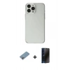 MARSİLYAN™- iPhone 13 Pro Max Kılıf Kutup Doku Koleksiyonu - Siyah 3D Antistatik Hayalet Cam Ekran Koruyucu + Shine Kamera Lens Koruma Cam - GI
