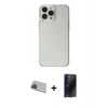 MARSİLYAN™- iPhone 13 Pro Max Kılıf Kutup Doku Koleksiyonu - Siyah 3D Antistatik Hayalet Cam Ekran Koruyucu + Rainbow Kamera Lens Koruma Cam - MI