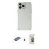 MARSİLYAN™- iPhone 13 Pro Max Kılıf Kutup Doku Koleksiyonu - Siyah 6D Mat Seramik Hayalet Nano Ekran Koruyucu + Renkli Kamera Lens Koruma Cam - SI