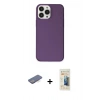 MARSİLYAN™- iPhone 13 Pro Max Kılıf Kutup Doku Koleksiyonu - Siyah 6D Mat Seramik Hayalet Nano Ekran Koruyucu + Renkli Kamera Lens Koruma Cam - MI