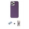 MARSİLYAN™- iPhone 13 Pro Max Kılıf Kutup Doku Koleksiyonu - Siyah Bilvis 3D Cam Ekran Koruyucu + Shine Kamera Lens Koruma Cam - MI