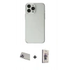 MARSİLYAN™- iPhone 13 Pro Max Kılıf Kutup Doku Koleksiyonu - Siyah Bilvis 3D Cam Ekran Koruyucu + Rainbow Kamera Lens Koruma Cam - MR