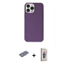 MARSİLYAN™- iPhone 13 Pro Max Kılıf Kutup Doku Koleksiyonu - Siyah Bilvis 3D Cam Ekran Koruyucu + Renkli Kamera Lens Koruma Cam - SI