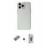 MARSİLYAN™- iPhone 13 Pro Max Kılıf Kutup Doku Koleksiyonu - Siyah Bilvis 3D Cam Ekran Koruyucu + Shine Kamera Lens Koruma Cam - PE