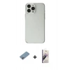MARSİLYAN™- iPhone 13 Pro Max Kılıf Kutup Doku Koleksiyonu - Siyah Bilvis 3D Mat Cam Ekran Koruyucu + Shine Kamera Lens Koruma Cam - GI