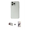 MARSİLYAN™- iPhone 13 Pro Max Kılıf Kutup Doku Koleksiyonu - Siyah Bilvis 3D Mat Cam Ekran Koruyucu + Rainbow Kamera Lens Koruma Cam - KI
