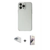 MARSİLYAN™- iPhone 13 Pro Max Kılıf Kutup Doku Koleksiyonu - Siyah Bilvis 3D Mat Cam Ekran Koruyucu + Pers Alüminyum Kamera Lens - SABE