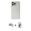 MARSİLYAN™- iPhone 13 Pro Max Kılıf Kutup Doku Koleksiyonu - Siyah Bilvis 3D Mat Cam Ekran Koruyucu + Rainbow Kamera Lens Koruma Cam - REGD