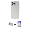 MARSİLYAN™- iPhone 13 Pro Max Kılıf Kutup Doku Koleksiyonu - Siyah Bilvis 5in1 3D Magic Cam Ekran Koruyucu + Rainbow Kamera Lens Koruma Cam - MR