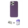 MARSİLYAN™- iPhone 13 Pro Max Kılıf Kutup Doku Koleksiyonu - Siyah Bilvis 5in1 3D Magic Cam Ekran Koruyucu + Rainbow Kamera Lens Koruma Cam - BZ